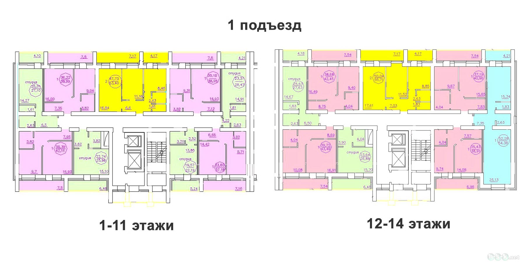 Планировки квартир Титова, 253/3, ЖК Любимый